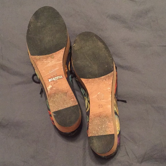 MINI MARKET TROPICAL FLORAL CORK PLATFORM SHOES - Picture 5 of 6